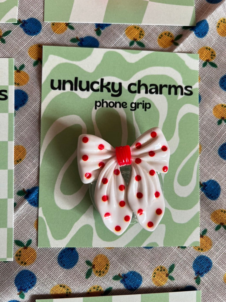 3D bow phone grips / phone accessories / rose rhinestones