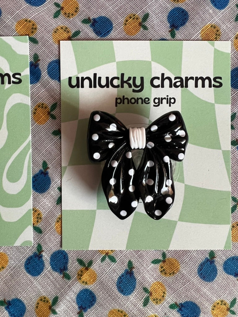 3D bow phone grips / phone accessories / rose rhinestones