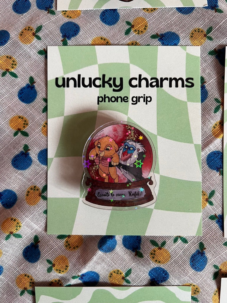 disney character inspired phone grips / phone accessories / mickey, hercules, simba, jack skellington