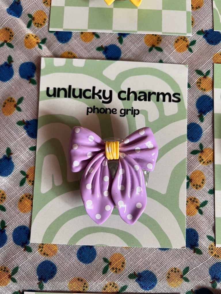 3D bow phone grips / phone accessories / rose rhinestones