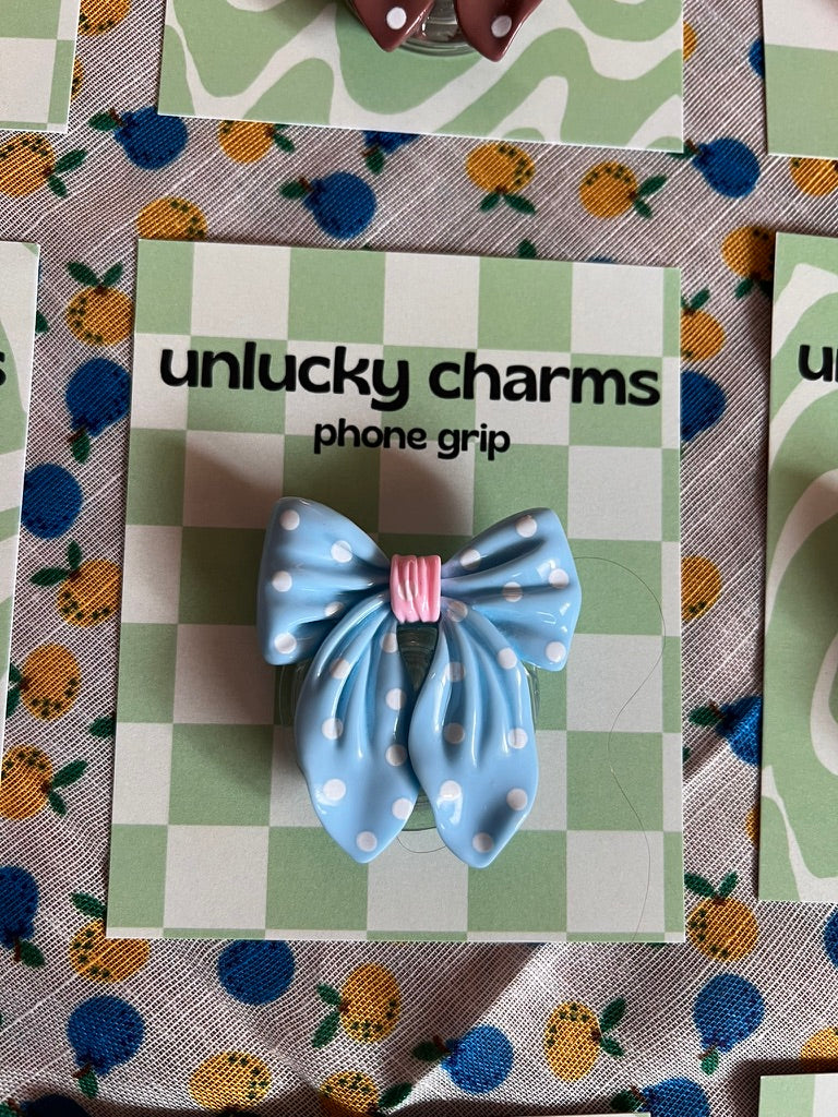 3D bow phone grips / phone accessories / rose rhinestones