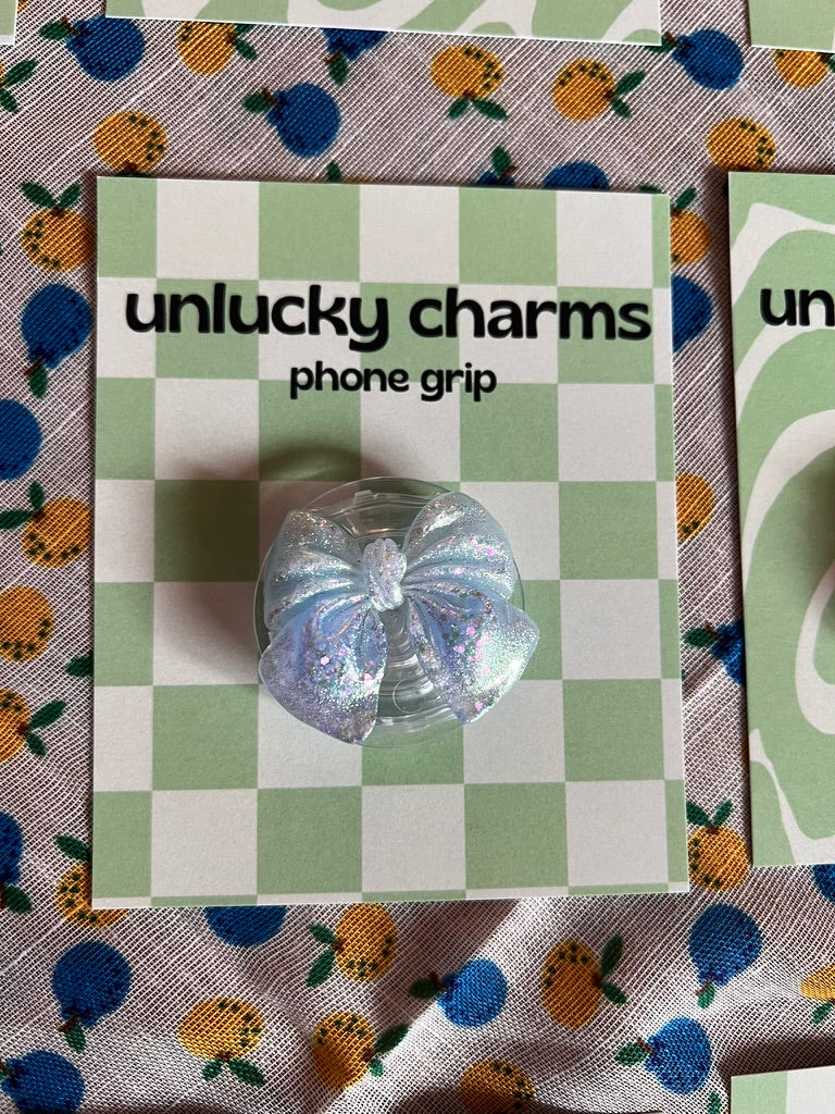 3D bow phone grips / phone accessories / rose rhinestones