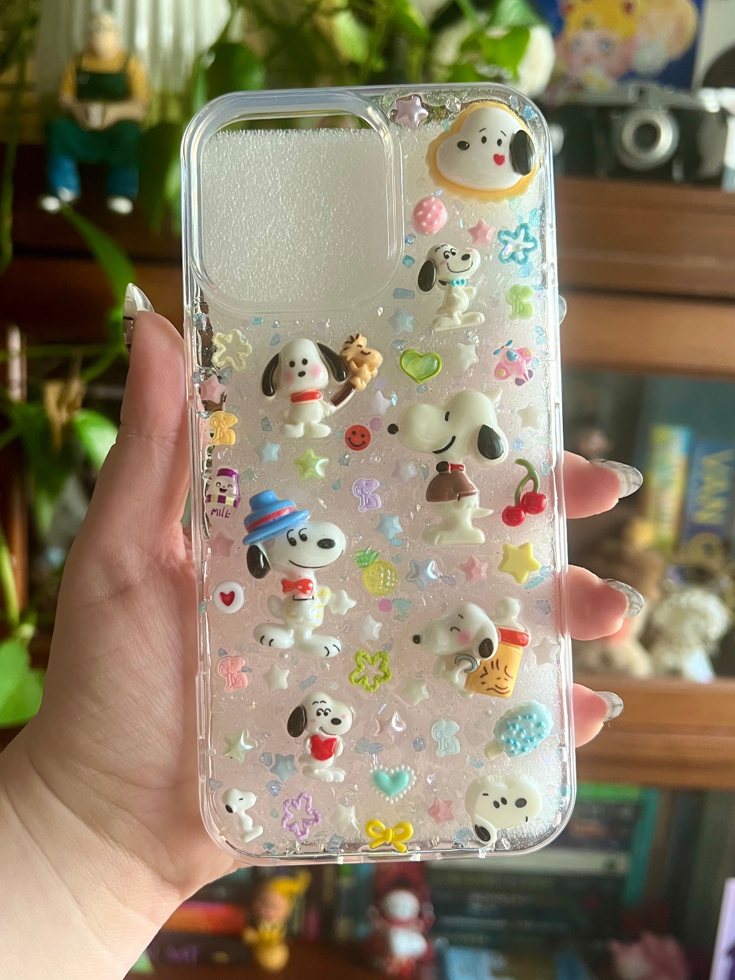 Snoopy Inspired 3D Deco Phone Case - Made to Order
