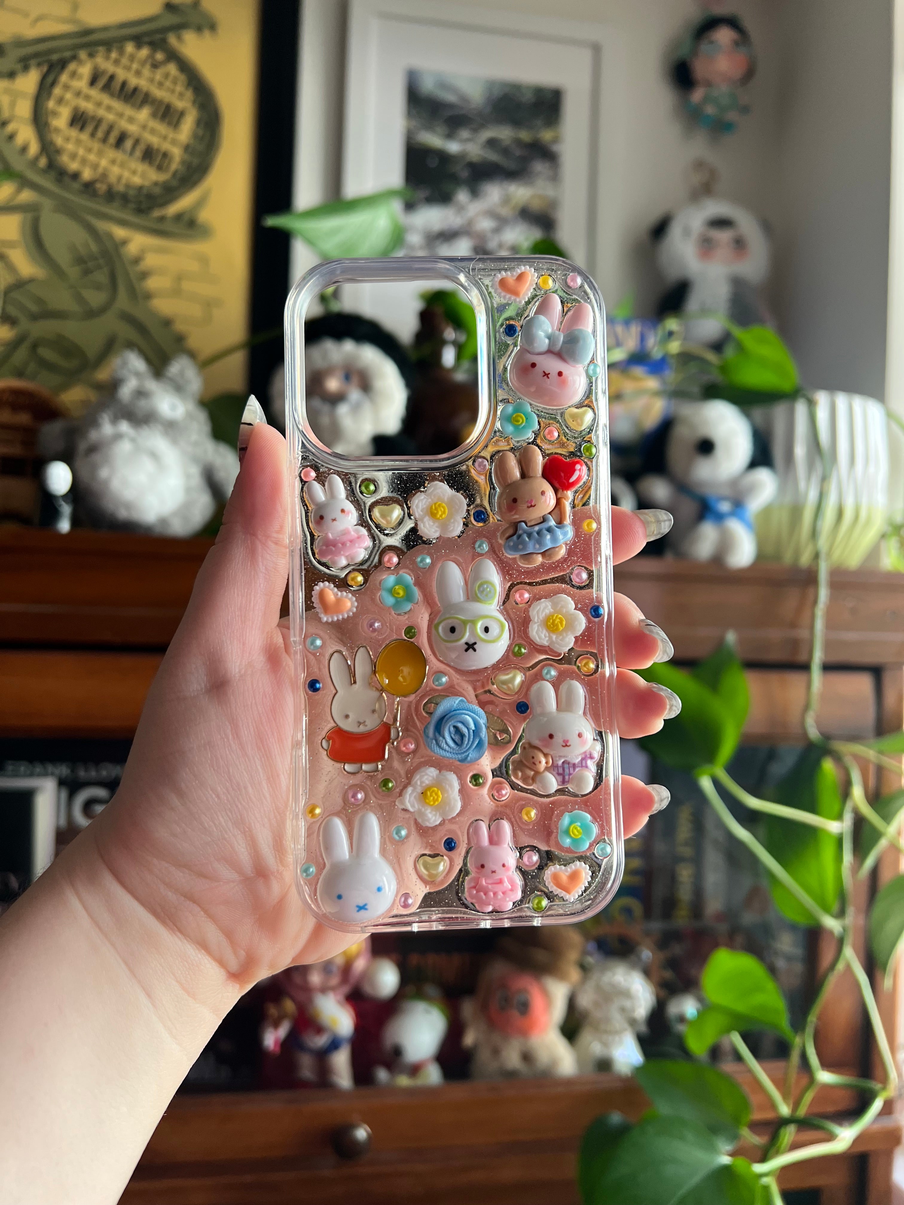 Miffy Inspired 3D Deco Phone Case - Made to Order