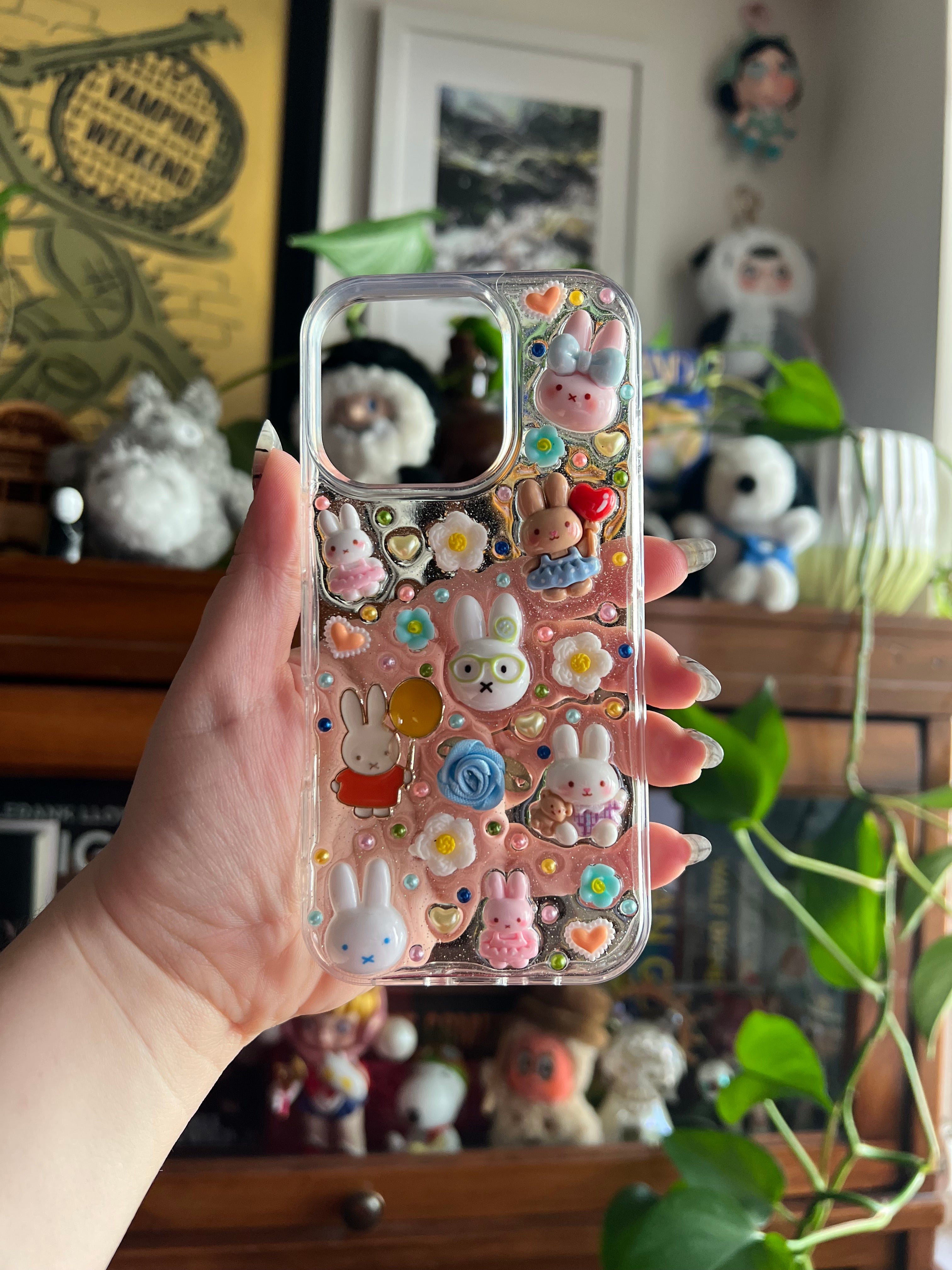 Miffy Inspired 3D Deco Phone Case - Made to Order