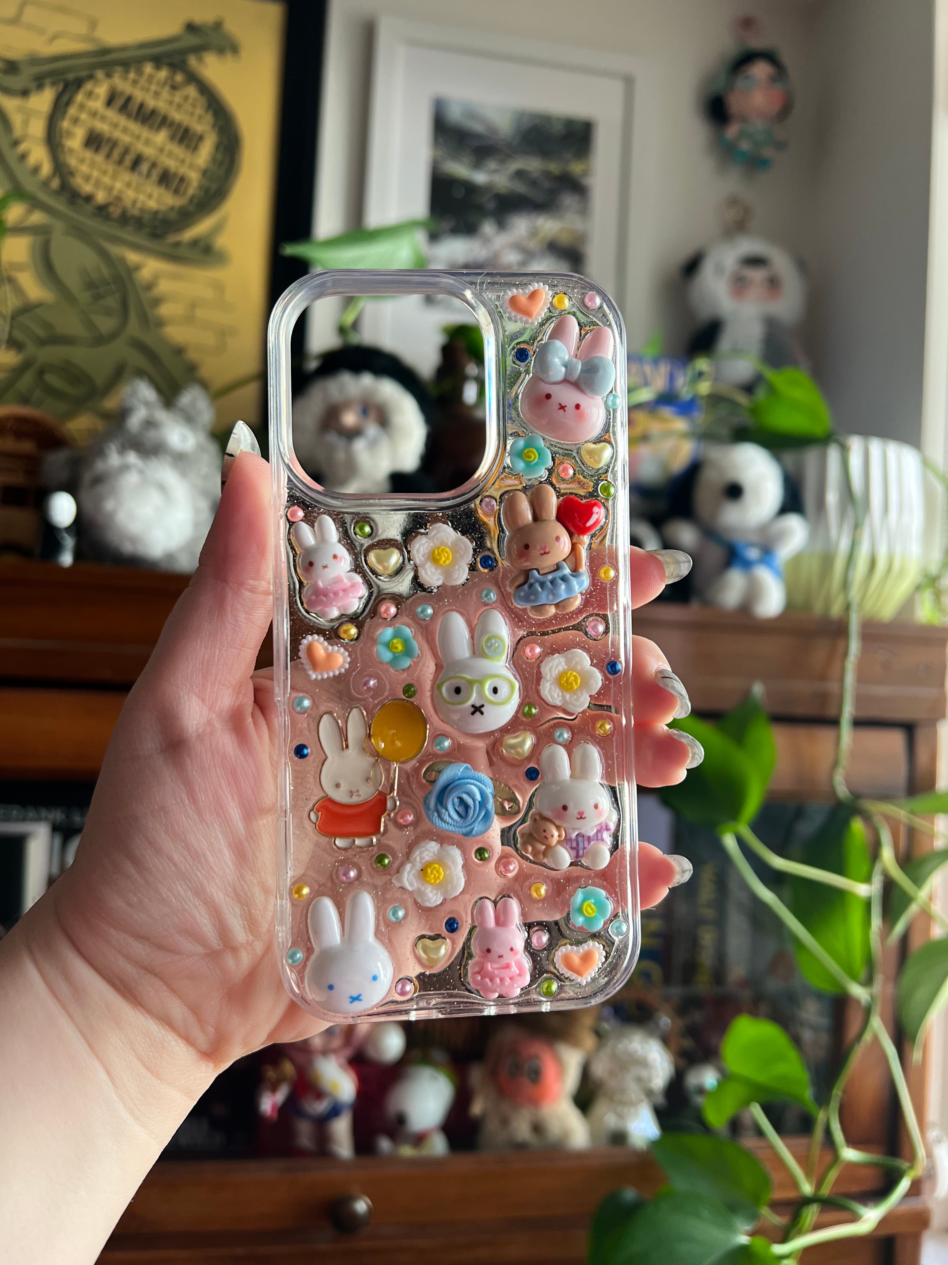 Miffy Inspired 3D Deco Phone Case - Made to Order