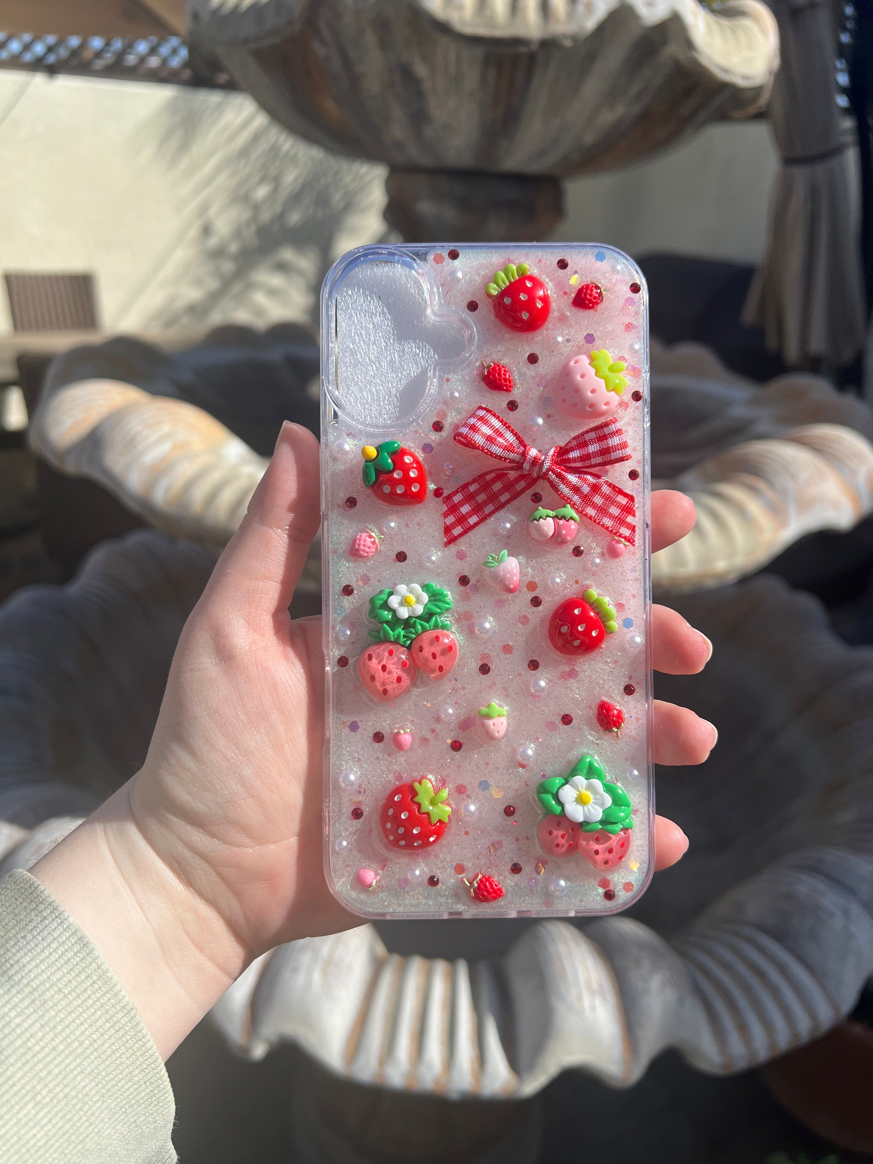 Strawberry Fields 3D Deco Phone Case - Made to Order