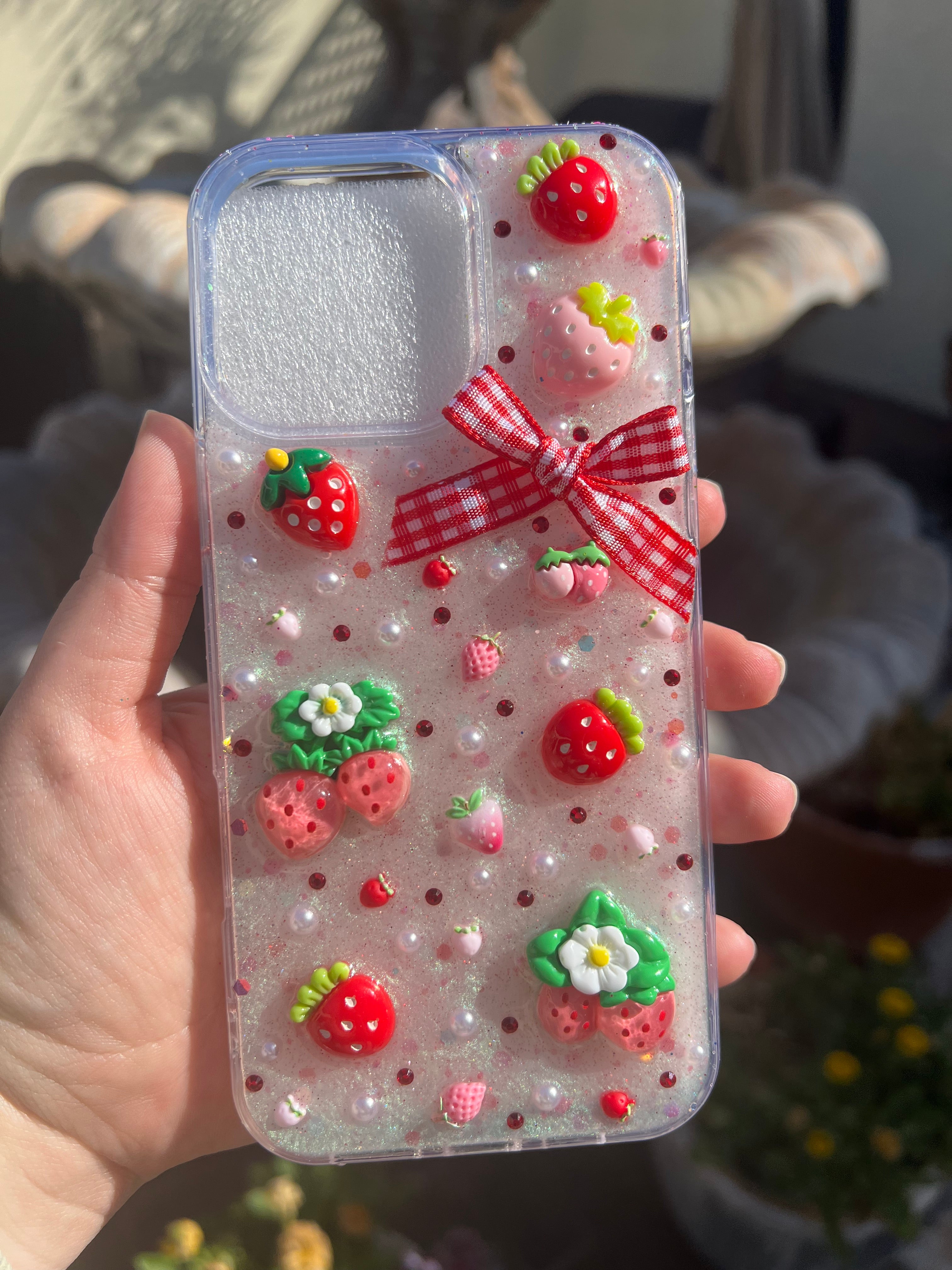 Strawberry Fields 3D Deco Phone Case - Made to Order