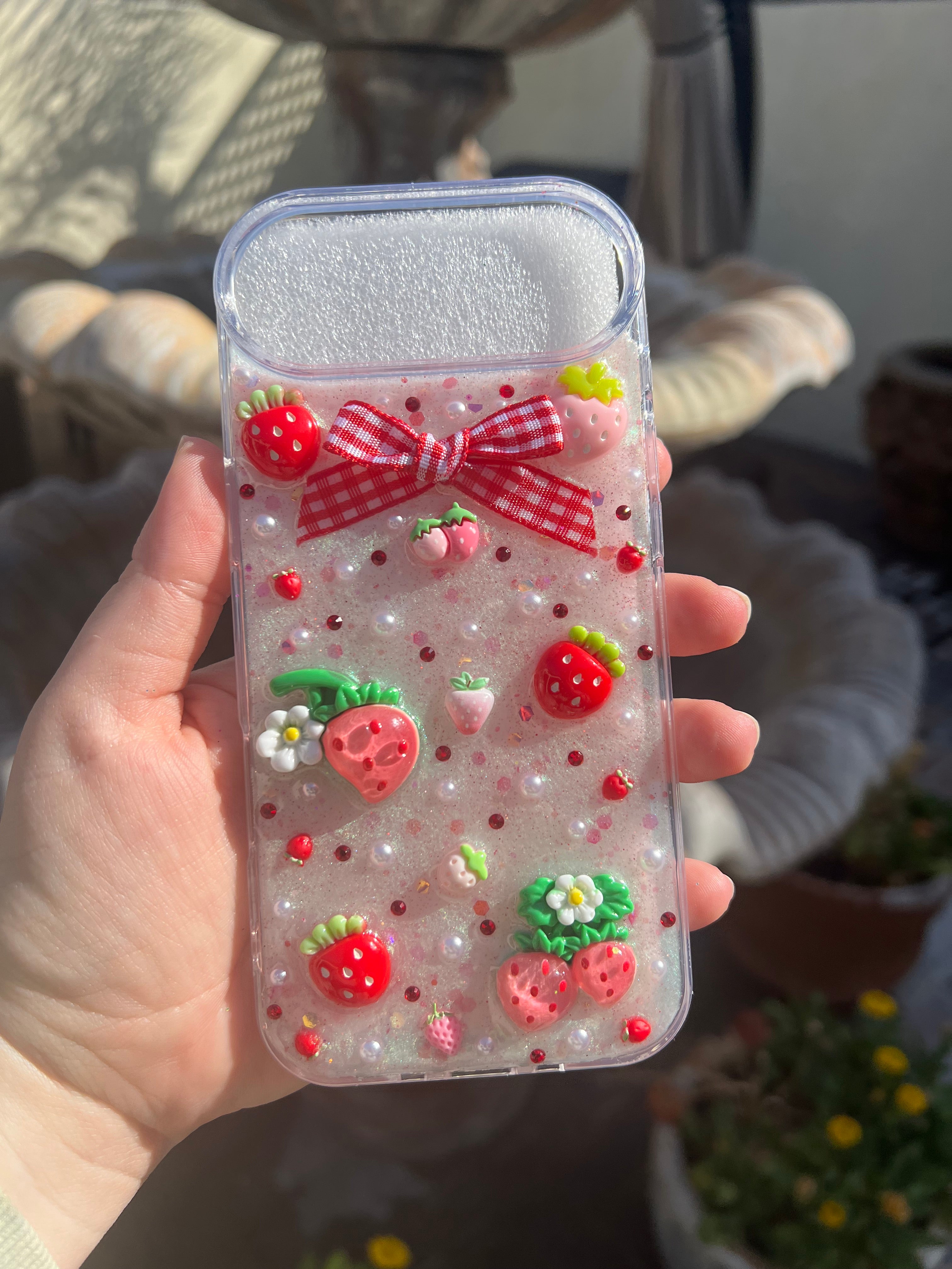 Strawberry Fields 3D Deco Phone Case - Made to Order