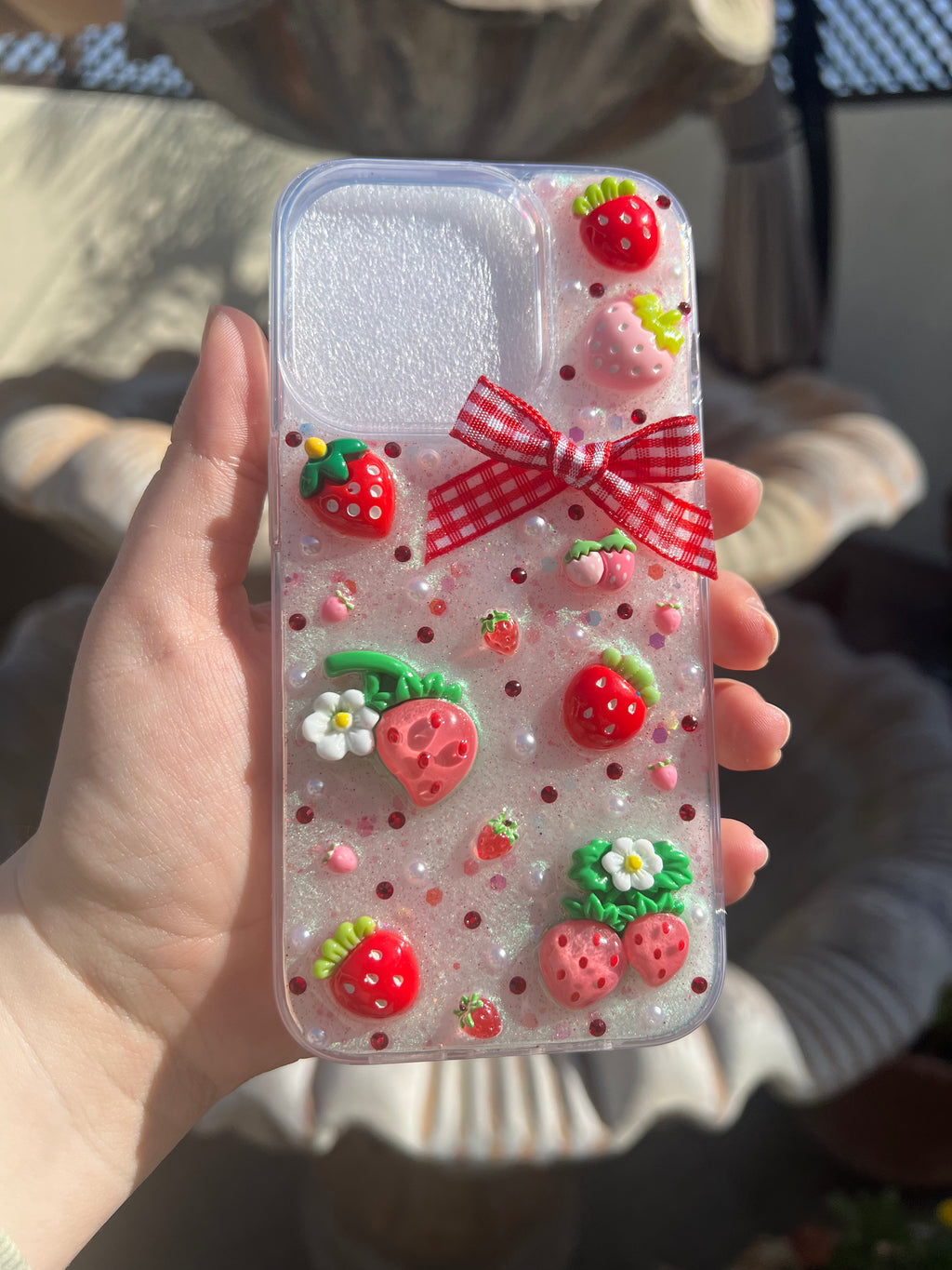 Strawberry Fields 3D Deco Phone Case - Made to Order