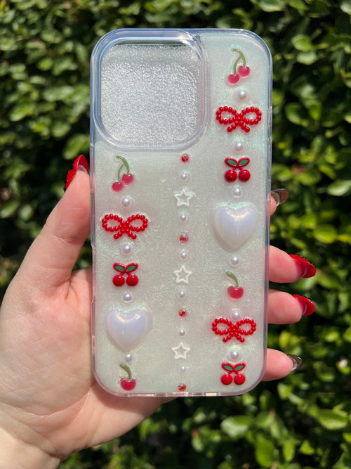 Cherry Pop 3D Deco Phone Case - Made to Order