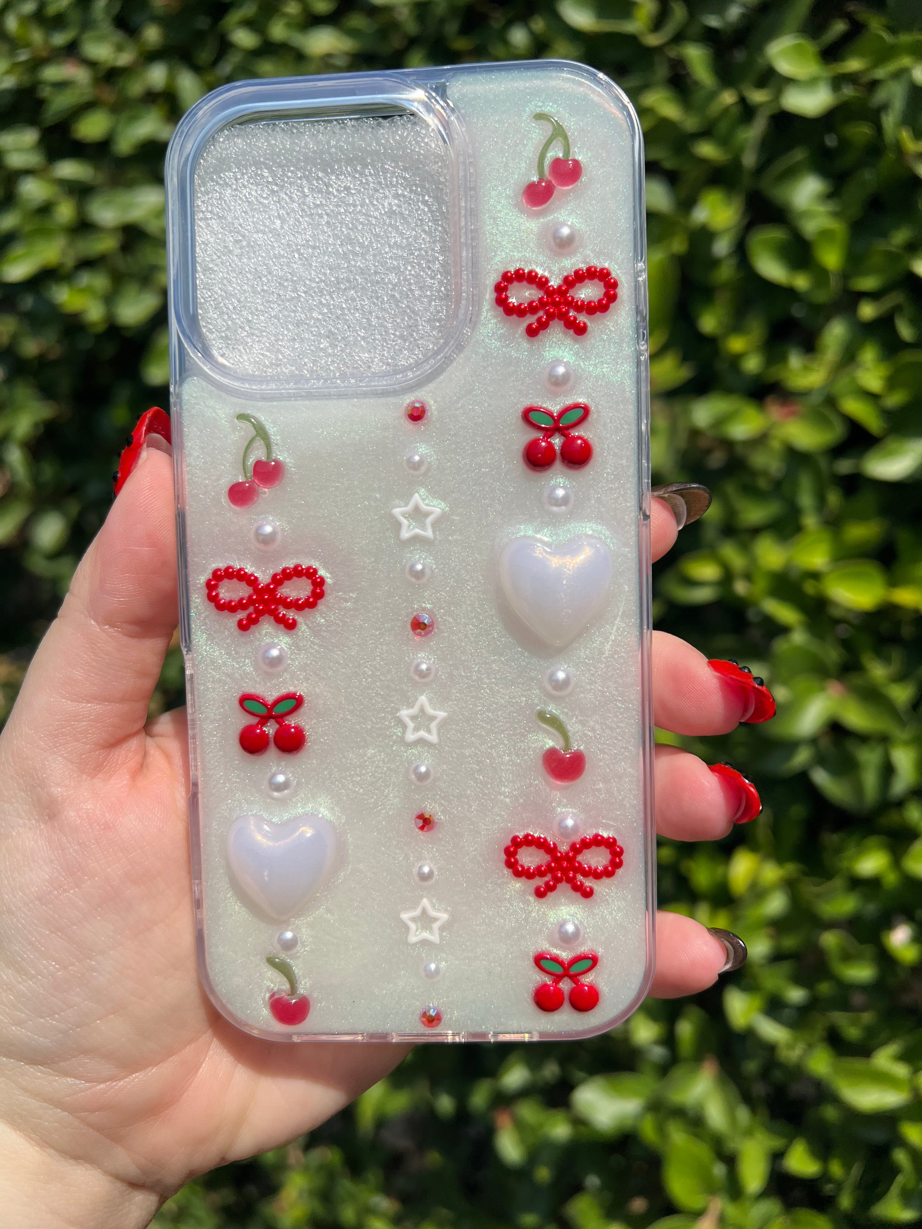 Cherry Pop 3D Deco Phone Case - Made to Order