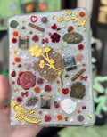 Custom Resin E-reader Case: Glitter Charms, Kawaii Junk Style