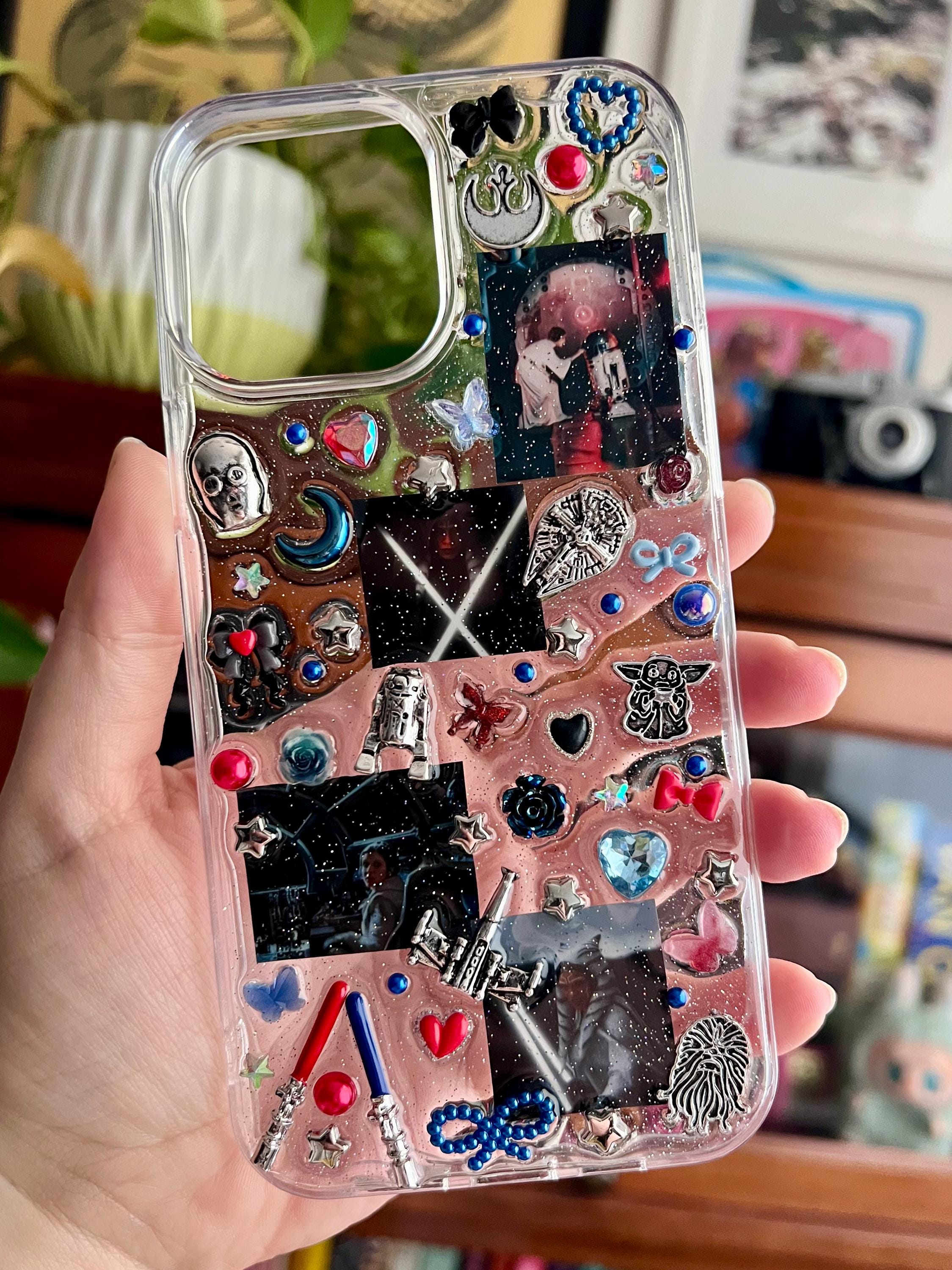 Custom Resin Phone Case: Glitter Charms, Kawaii Junk Style