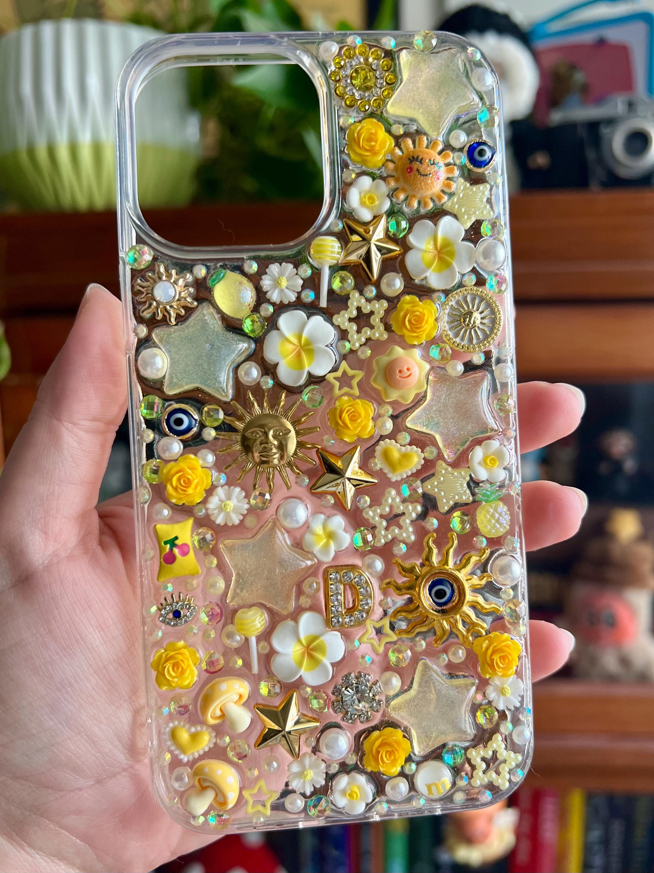 Custom Resin Phone Case: Glitter Charms, Kawaii Junk Style