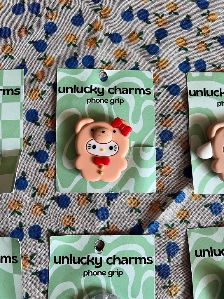 sanrio inspired phone grips / phone accessories / hello kitty, pompompurin, cinnamoroll