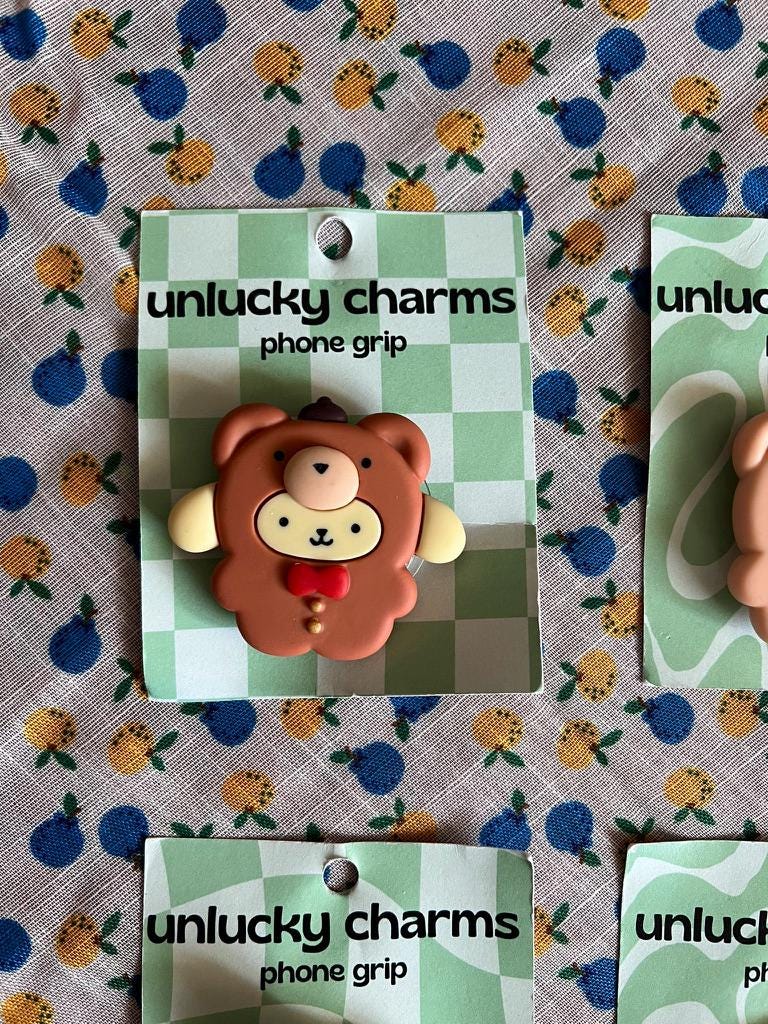 sanrio inspired phone grips / phone accessories / hello kitty, pompompurin, cinnamoroll