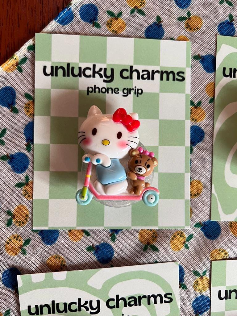 sanrio character inspired 3D phone grips / phone accessories / hello kitty, pompompurin, cinnamoroll, kuromi & more