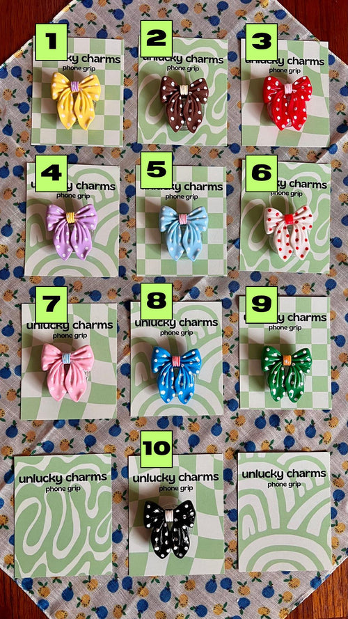 3D bow phone grips / phone accessories / rose rhinestones