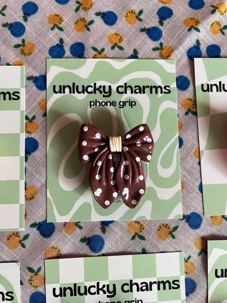 3D bow phone grips / phone accessories / rose rhinestones