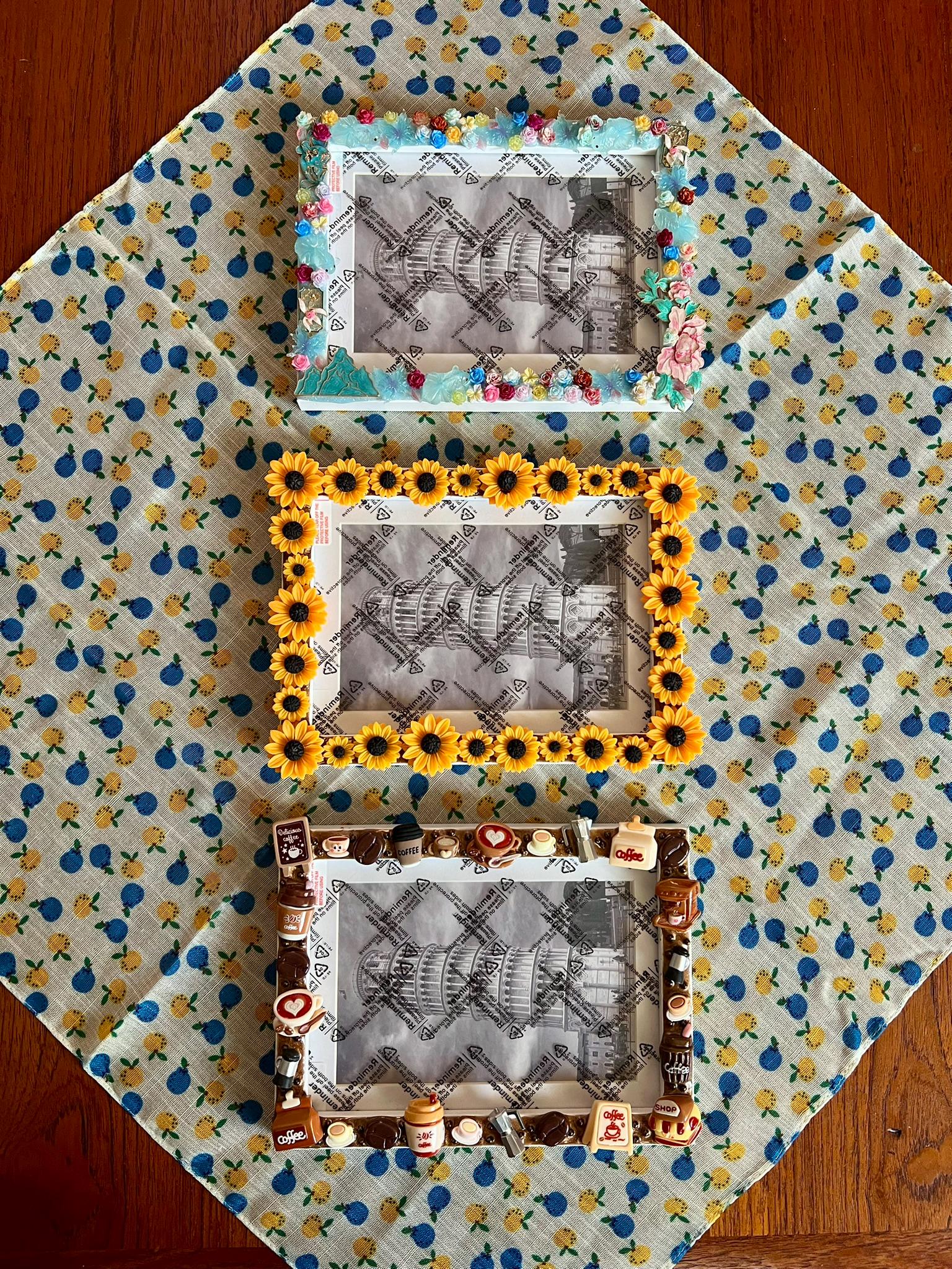 Pastel Floral Picture Frame | Cottagecore Decor | Fairycore Home | Handmade 5x7 Frame