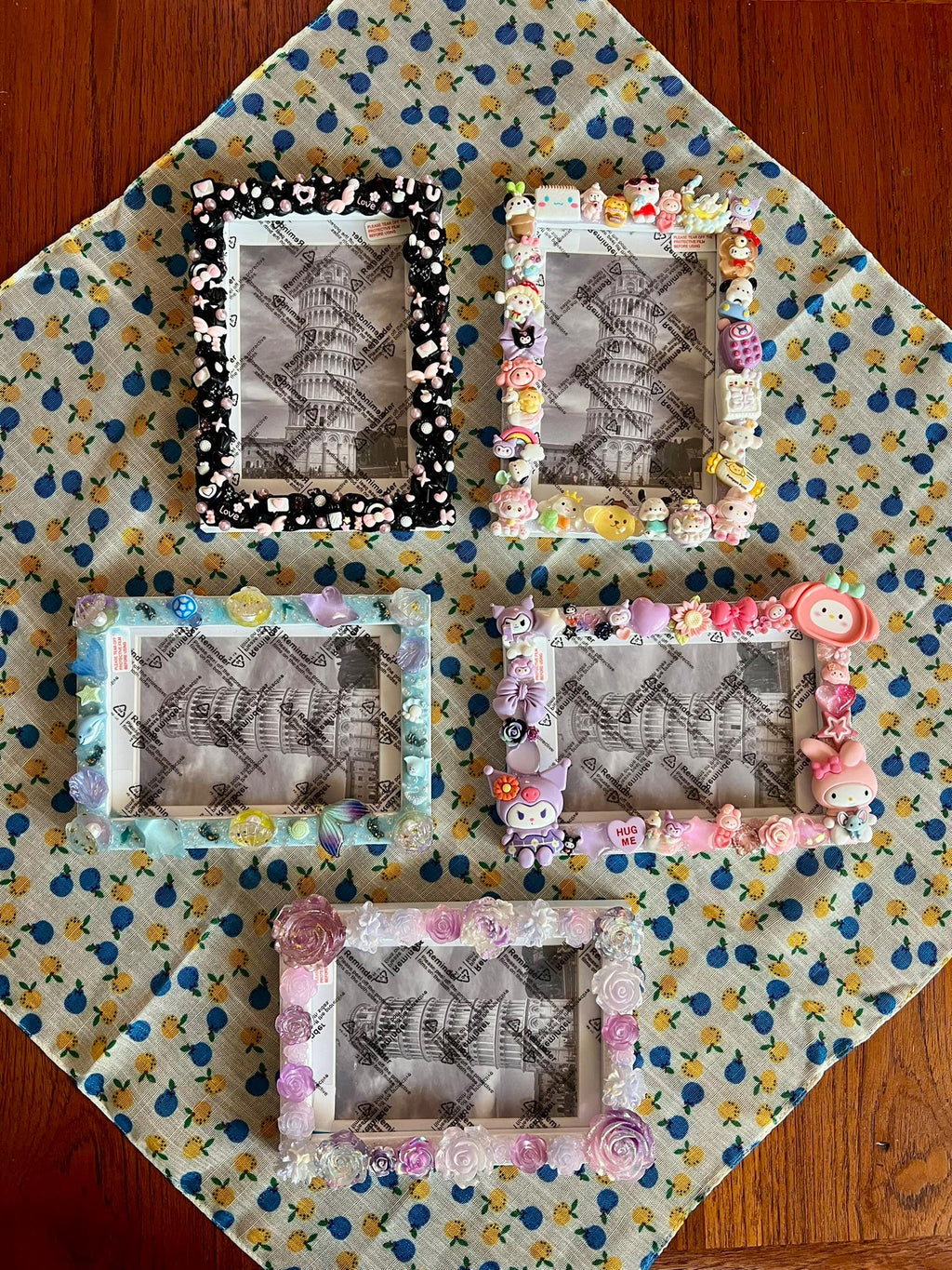 Gothic Kawaii Picture Frame | Pastel Goth Decor | Black & Pink Frame | Handmade 4x6