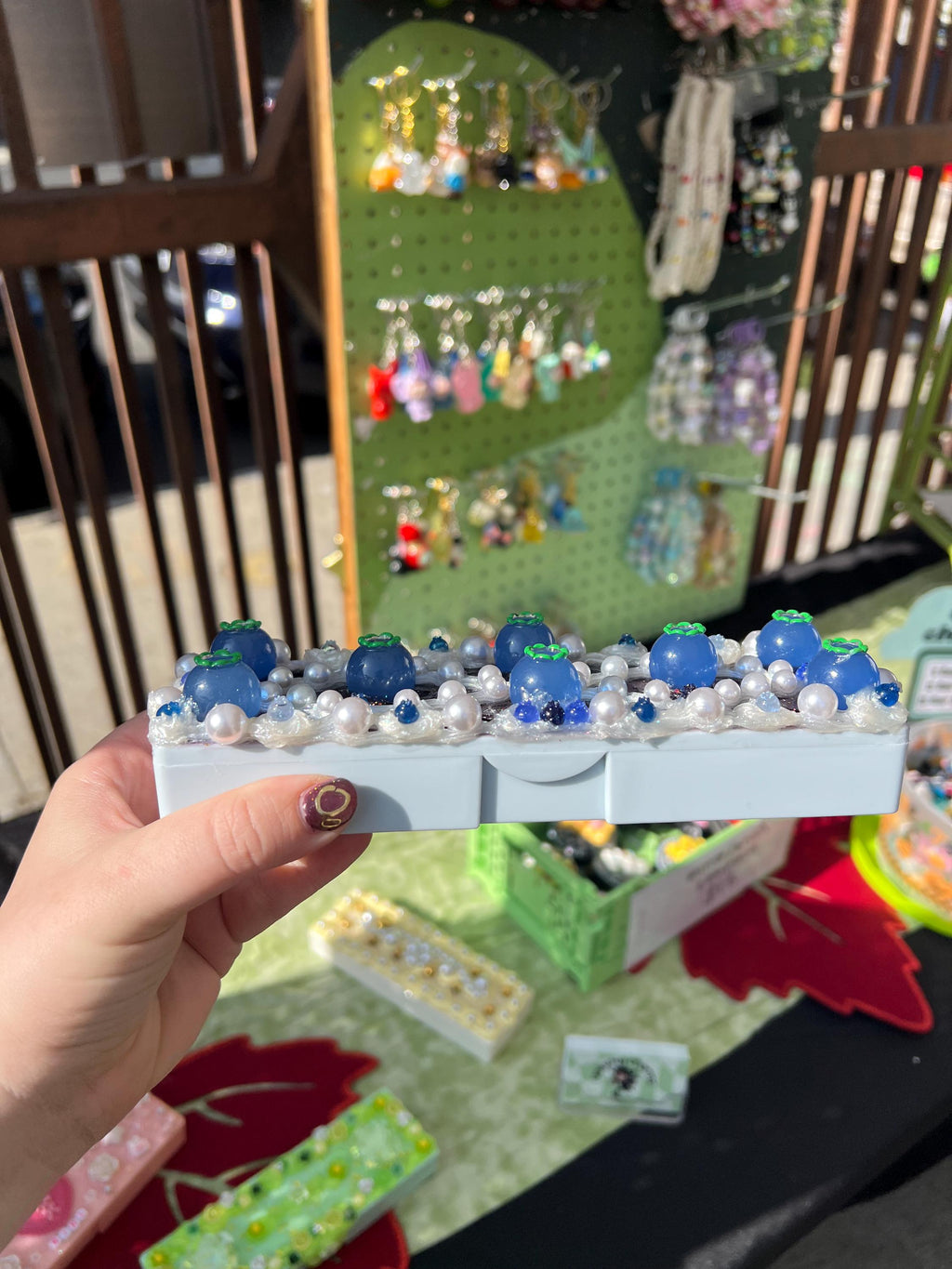 Blueberry Pie Case | Pencil, Makeup, or Brush Holder | Handmade Resin Case