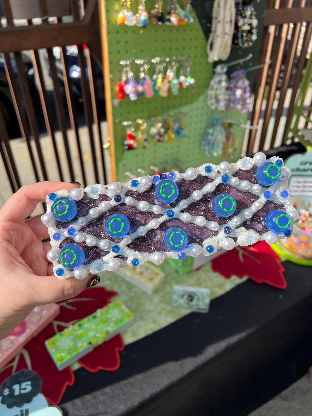 Blueberry Pie Case | Pencil, Makeup, or Brush Holder | Handmade Resin Case