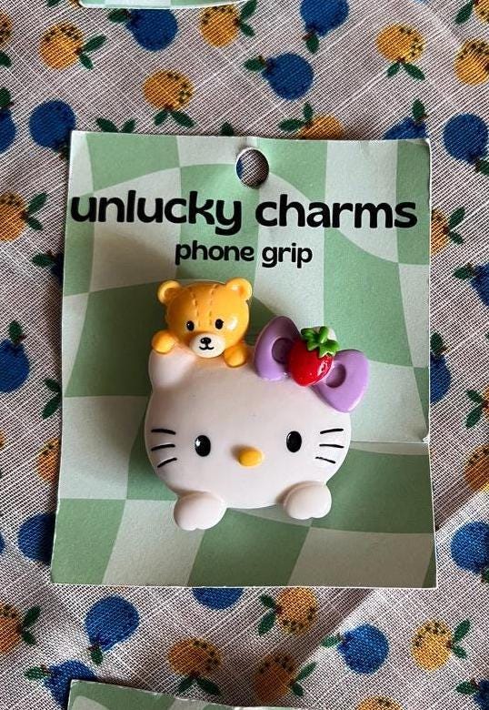 sanrio inspired phone grips / phone accessories / hello kitty, pompompurin, cinnamoroll