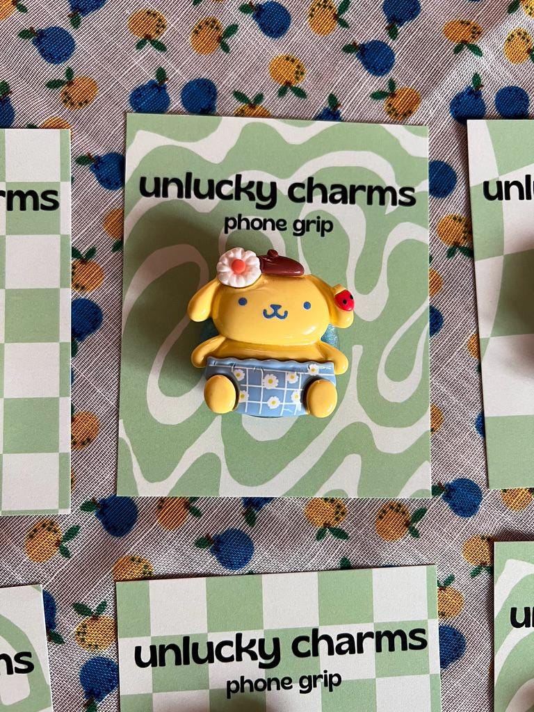 sanrio character inspired 3D phone grips / phone accessories / hello kitty, pompompurin, cinnamoroll, kuromi & more