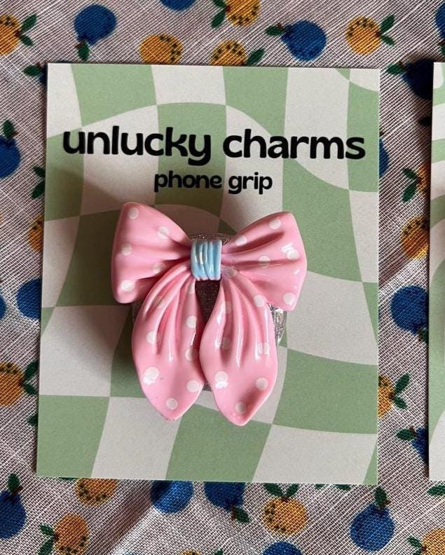 3D bow phone grips / phone accessories / rose rhinestones