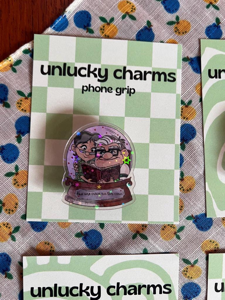 disney character inspired phone grips / phone accessories / mickey, hercules, simba, jack skellington