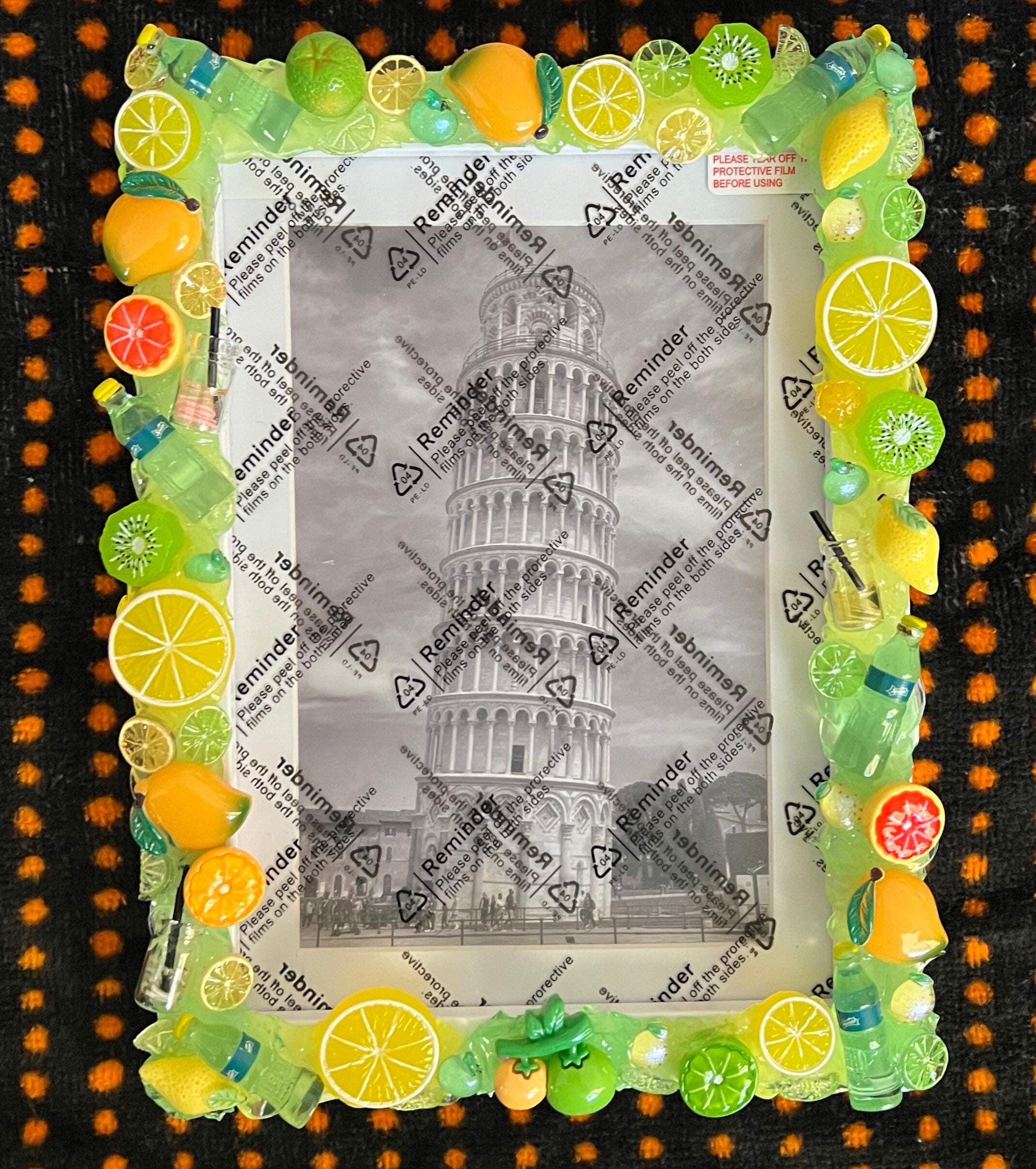 Handmade Citrus Picture Frame | Fruit & Sprite Decor, 5x7