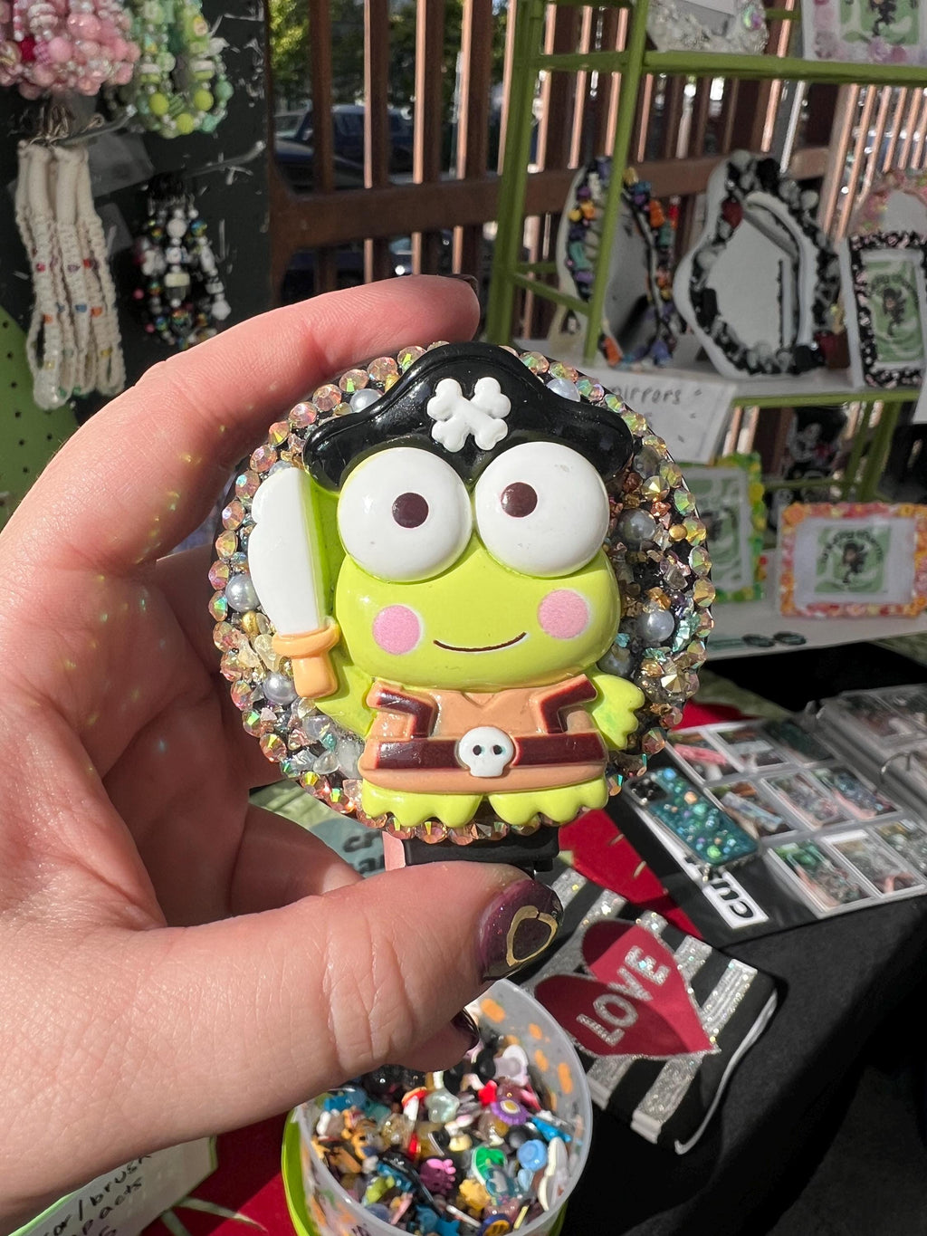 Sanrio, Powerpuff Girls, Butter Bear inspired Compact Mirror & Brush Combo - Great Stocking Stuffer!