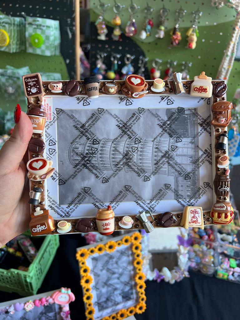 Custom Deco Picture Frame: Glitter Charms, Kawaii Junk Style