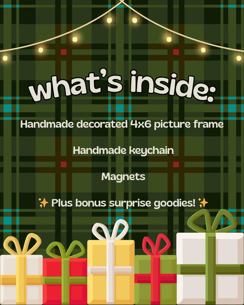 Beach Vibes Mystery Gift Box • Handmade Frame + Keychain + Magnets & Surprise Goodies