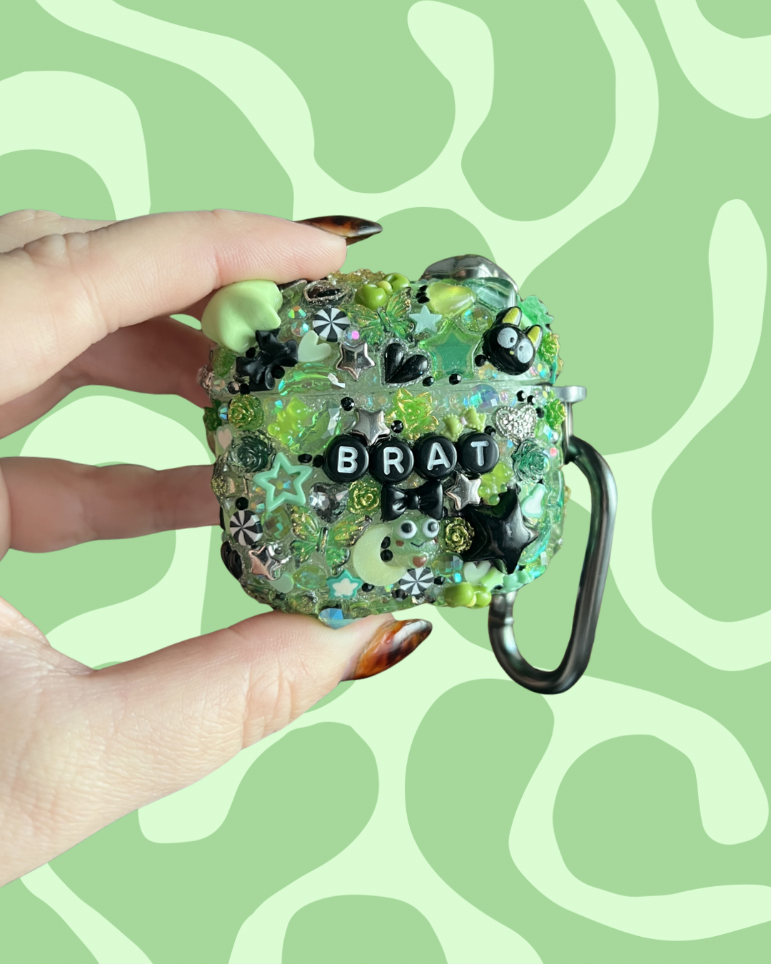 Custom Airpods Case: Glitter Charms, Kawaii Junk Style