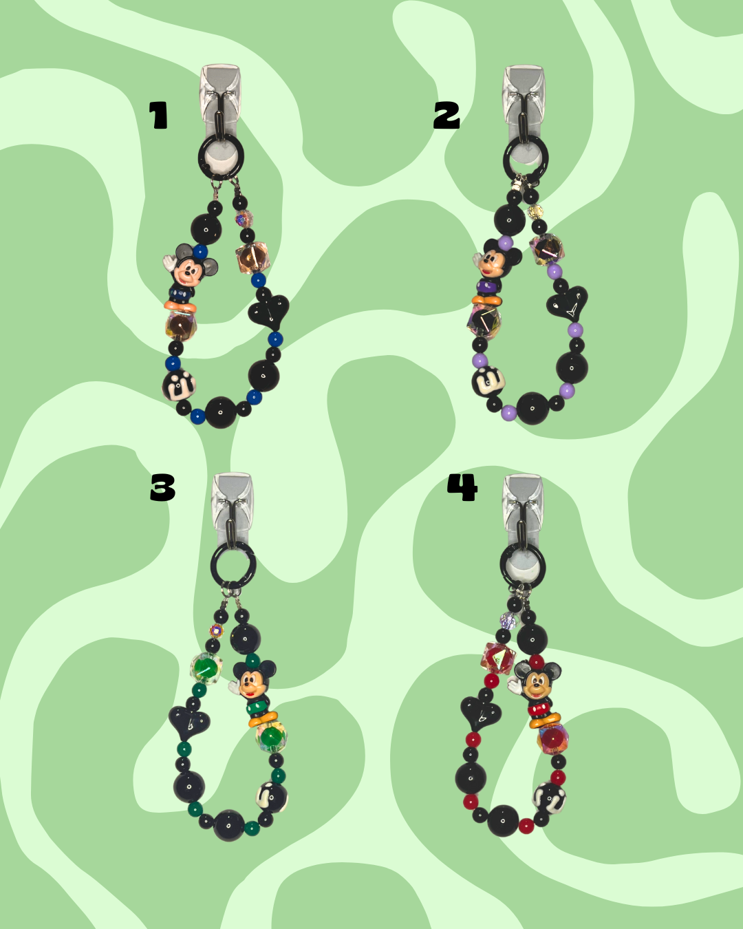 Mr. Mouse Handmade Beaded Wristlets