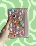 Custom Resin E-reader Case: Glitter Charms, Kawaii Junk Style