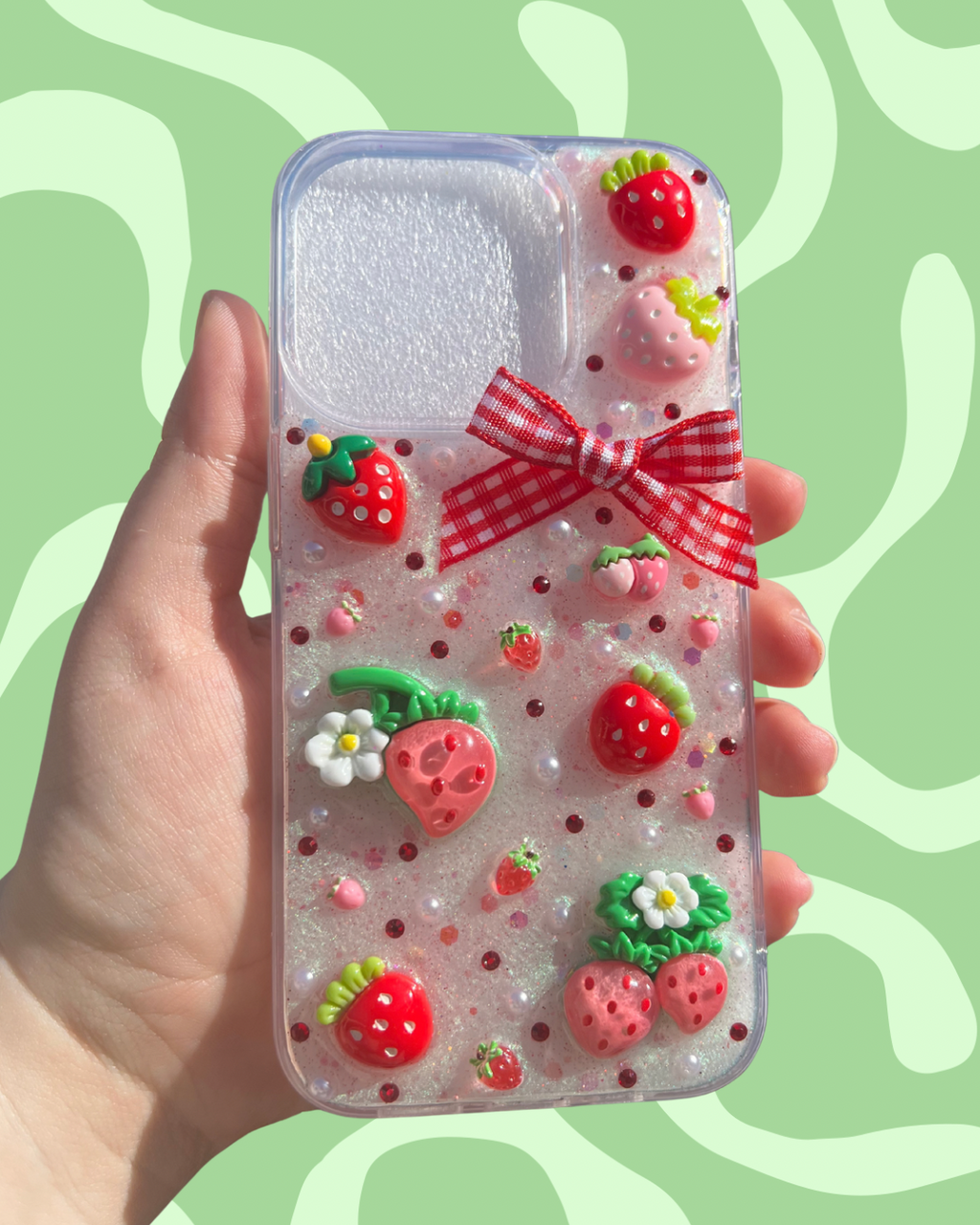 Strawberry Fields 3D Deco Phone Case - Made to Order