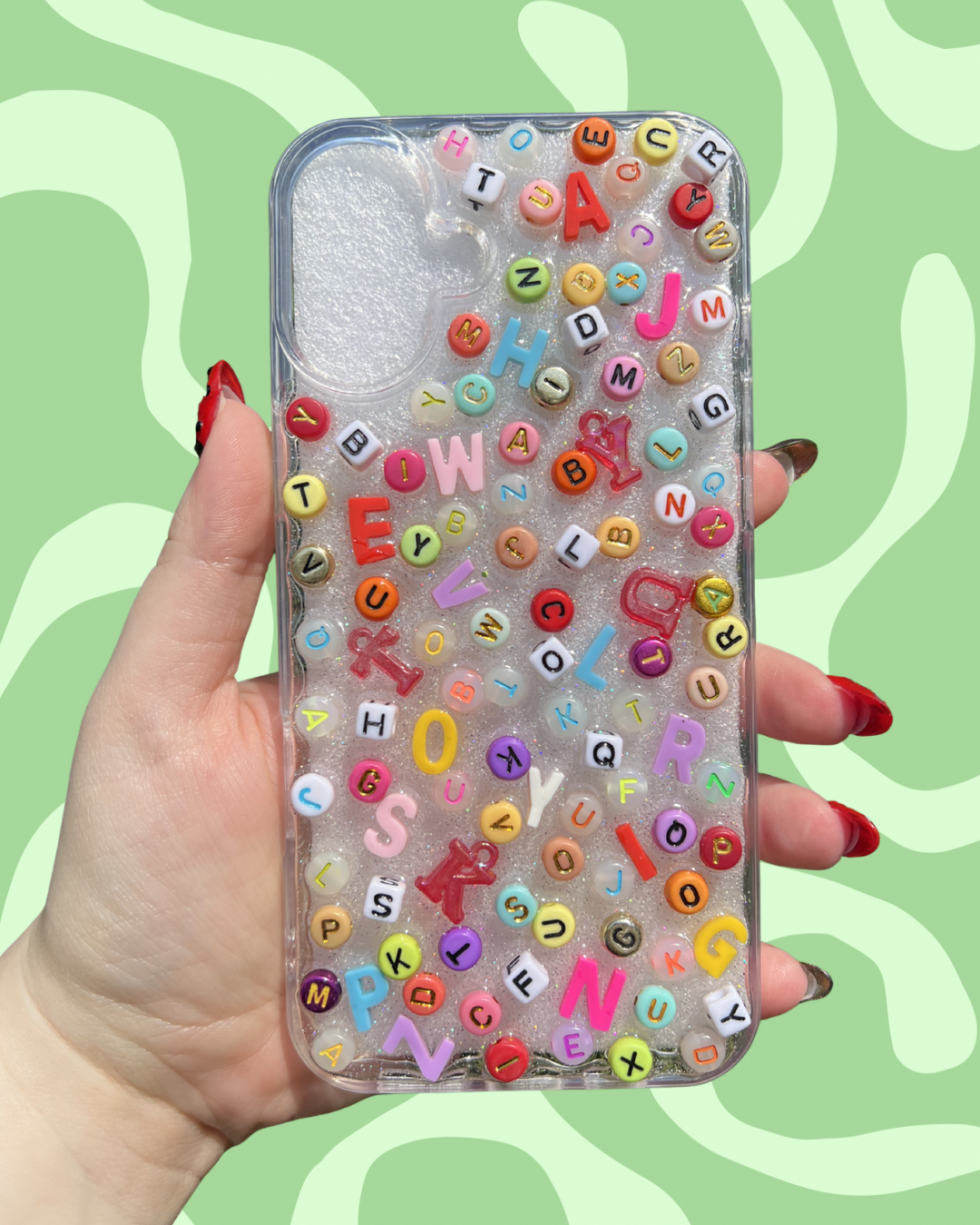 Alphabet Soup 3D Deco Phone Case - Made to Order